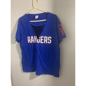 VICTORIAS SECRET PINK TEXAS RANGERS CAMPUS TEE LARGE